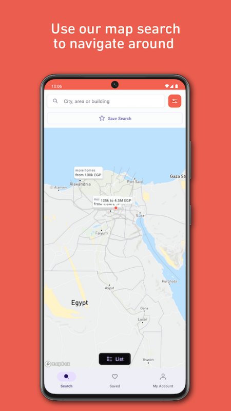 App Real Estate Egypt Map Search