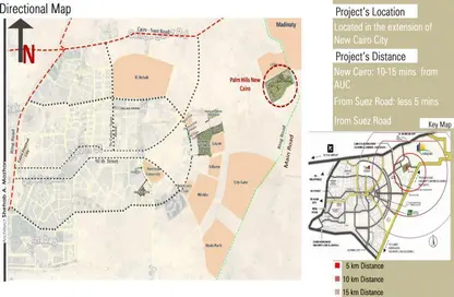 Apartment - 1 Bedroom - 1 Bathroom for sale in Palm Hills New Cairo - 5th Settlement Compounds - The 5th Settlement - New Cairo City - Cairo