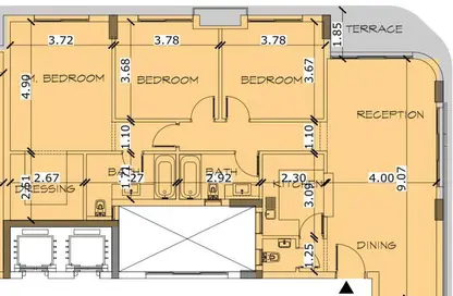 Apartment - 3 Bedrooms - 3 Bathrooms for sale in Bloomfields - Mostakbal City Compounds - Mostakbal City - Future City - Cairo