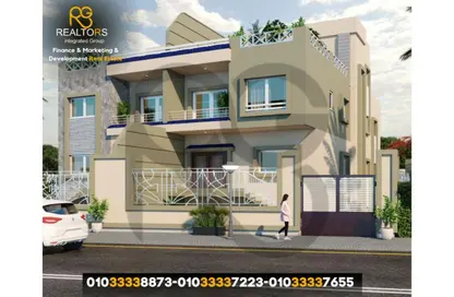 Twin House - 7 Bedrooms for sale in Etman St. - 9th District - Sheikh Zayed City - Giza