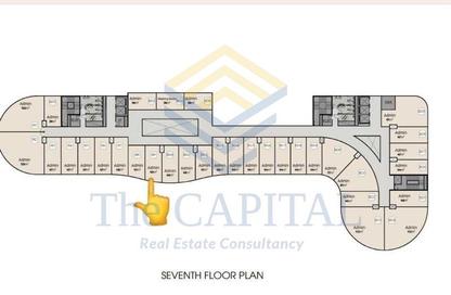 Office Space - Studio - 1 Bathroom for sale in Golden Tower 2 - MU-23 - New Capital City - Cairo