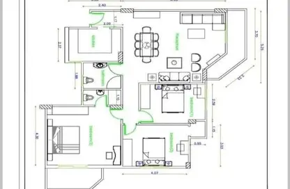 Apartment - 2 Bedrooms - 1 Bathroom for sale in Central New Cairo - North Teseen St. - The 5th Settlement - New Cairo City - Cairo