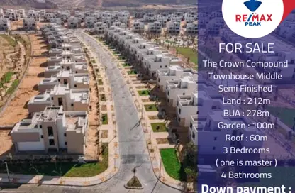 Townhouse - 3 Bedrooms - 4 Bathrooms for sale in The Crown - Cairo Alexandria Desert Road - 6 October City - Giza