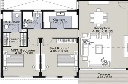 Apartment - 2 Bedrooms - 2 Bathrooms for sale in Marina 8 - Marina - Al Alamein - North Coast