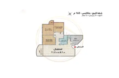 شقة - 3 غرف نوم - 2 حمامات للبيع في شارع مرتضى باشا - باكوس - حي شرق - الاسكندرية