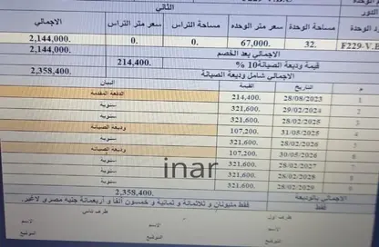 مساحات مكتبية - استوديو للبيع في فيدا مول - منطقة الداون تاون - العاصمة الإدارية الجديدة - القاهرة