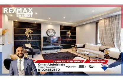 Duplex - 3 Bedrooms - 3 Bathrooms for rent in Westown - Sheikh Zayed Compounds - Sheikh Zayed City - Giza