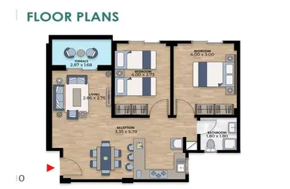 Apartment - 2 Bedrooms - 1 Bathroom for sale in ECO West - 6 October Compounds - 6 October City - Giza