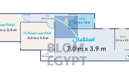 شقة - 2 غرف نوم - 1 حمام للايجار في السيوف - حي اول المنتزة - الاسكندرية