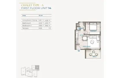 Chalet - 1 Bedroom - 1 Bathroom for sale in South Med - Qesm Ad Dabaah - North Coast