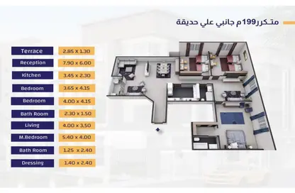 شقة - 3 غرف نوم - 2 حمامات للبيع في بيت الوطن - التجمع الخامس - مدينة القاهرة الجديدة - القاهرة