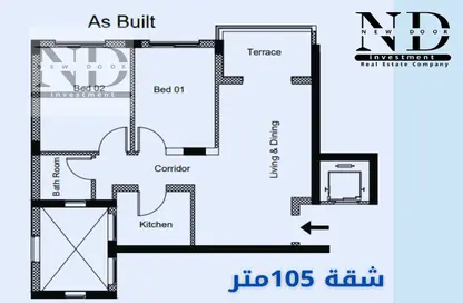 شقة - 2 غرف نوم - 1 حمام للبيع في حدائق اكتوبر - مدينة 6 أكتوبر - الجيزة