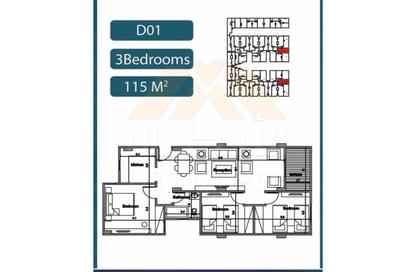 Apartment - 3 Bedrooms - 1 Bathroom for sale in Al Ahyaa District - Hurghada - Red Sea