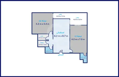 Office Space - Studio - 2 Bathrooms for rent in Saba Basha - Hay Sharq - Alexandria