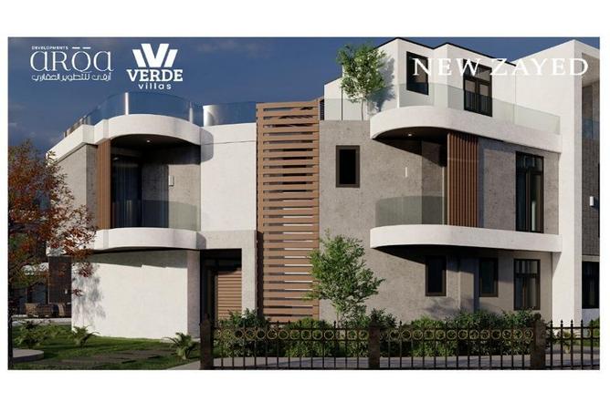 Twin House - 5 Bedrooms - 5 Bathrooms for sale in Verde Villas - New Zayed City - Sheikh Zayed City - Giza