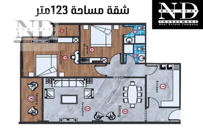 شقة - غرفة نوم - 1 حمام للبيع في شارع المشير احمد اسماعيل - شيراتون المطار - النزهة - القاهرة