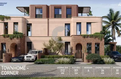 Twin House - 4 Bedrooms - 4 Bathrooms for sale in Crescent Walk - 5th Settlement Compounds - The 5th Settlement - New Cairo City - Cairo