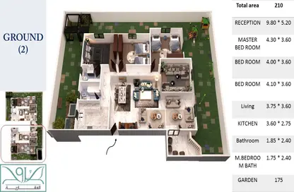 Apartment - 4 Bedrooms - 2 Bathrooms for sale in Bait Alwatan - The 5th Settlement - New Cairo City - Cairo