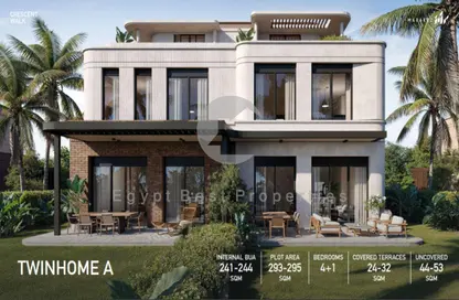 Twin House - 5 Bedrooms - 5 Bathrooms for sale in Crescent Walk - 5th Settlement Compounds - The 5th Settlement - New Cairo City - Cairo