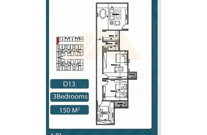 Apartment - 3 Bedrooms - 1 Bathroom for sale in Al Ahyaa District - Hurghada - Red Sea