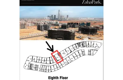 Shop - Studio - 1 Bathroom for sale in Zaha Park Mall - MU-23 - New Capital City - Cairo