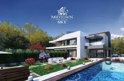 Townhouse - 4 Bedrooms - 4 Bathrooms for sale in Midtown Sky - New Capital Compounds - New Capital City - Cairo