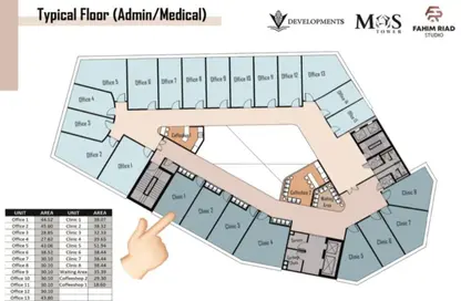 Medical Facility - Studio - 1 Bathroom for sale in Mas Tower - Downtown Area - New Capital City - Cairo