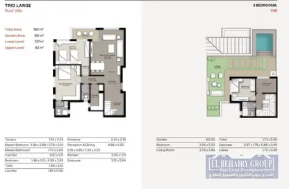 Townhouse - 3 Bedrooms - 3 Bathrooms for sale in Trio Gardens - 5th Settlement Compounds - The 5th Settlement - New Cairo City - Cairo