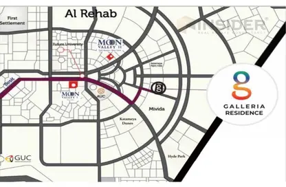 شقة - 2 غرف نوم - 2 حمامات للبيع في جاليريا ريسيدنس - المستثمرين الجنوبية - مدينة القاهرة الجديدة - القاهرة