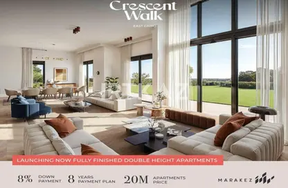 Apartment - 2 Bedrooms - 2 Bathrooms for sale in Crescent Walk - 5th Settlement Compounds - The 5th Settlement - New Cairo City - Cairo