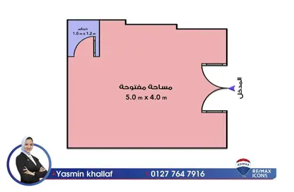 محل تجاري - استوديو - 1 حمام للبيع في ميامي - حي اول المنتزة - الاسكندرية