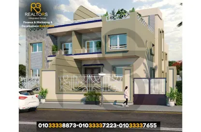 Twin House - 7 Bedrooms - 7+ Bathrooms for sale in 9th District - Sheikh Zayed City - Giza