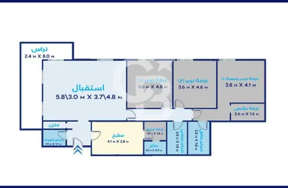 شقة - 3 غرف نوم - 3 حمامات للبيع في بالم هيلز - كمبوندات الاسكندرية - الاسكندرية