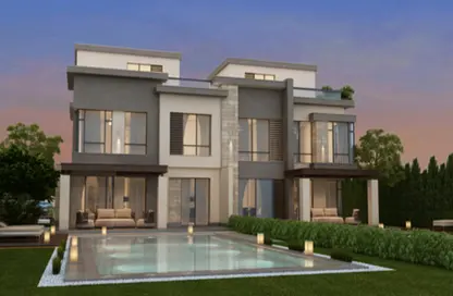 Twin House - 3 Bedrooms - 3 Bathrooms for sale in Palm Hills Golf Extension - Al Wahat Road - 6 October City - Giza