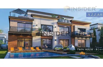 Twin House - 5 Bedrooms - 6 Bathrooms for sale in Azzar 2 - 5th Settlement Compounds - The 5th Settlement - New Cairo City - Cairo