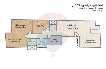 Apartment - 3 Bedrooms - 3 Bathrooms for sale in Roushdy - Hay Sharq - Alexandria