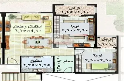 شقة - 2 غرف نوم - 1 حمام للايجار في الرحاب - مدينة القاهرة الجديدة - القاهرة