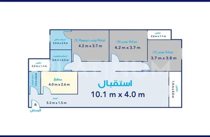 شقة - 3 غرف نوم - 3 حمامات للبيع في في مروج - سموحة - حي شرق - الاسكندرية