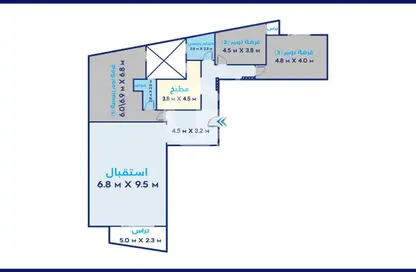 Apartment - 3 Bedrooms - 2 Bathrooms for sale in Abo Qir St. - Glim - Hay Sharq - Alexandria